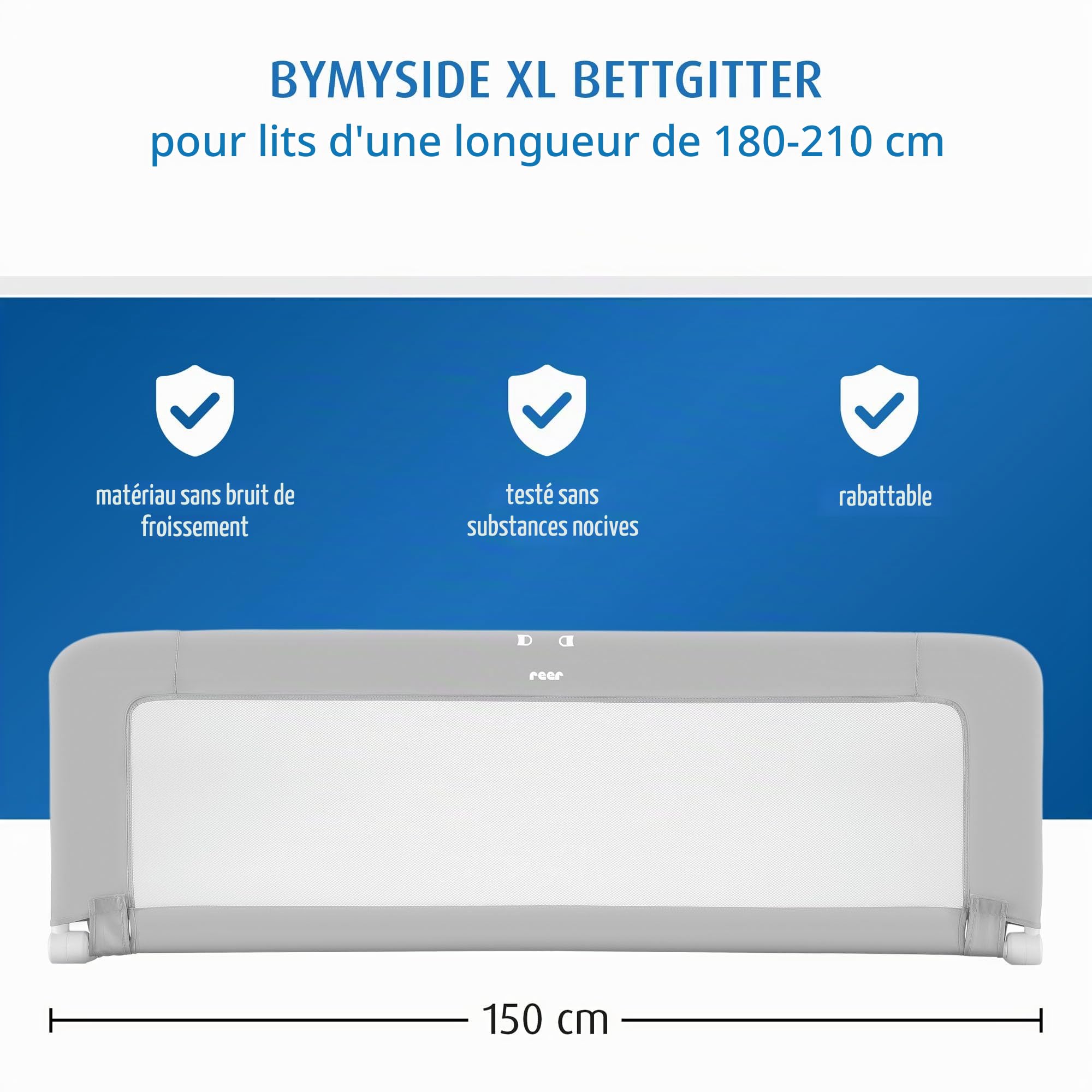 Reer 45020 bymy Side Lit Grille, XL, 150 cm