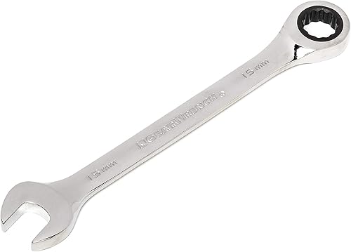 GEARWRENCH Llave combinada de trinquete de punta 0.591 in, 12 - 9115D