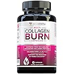 Multi Collagen Burn: Multi-Type Hydrolyzed Protein Peptides with Hyaluronic Acid, Vitamin C, SOD B Dimpless, Types I, II, III, V and X, Caffeine-Free (Unflavored Capsules)