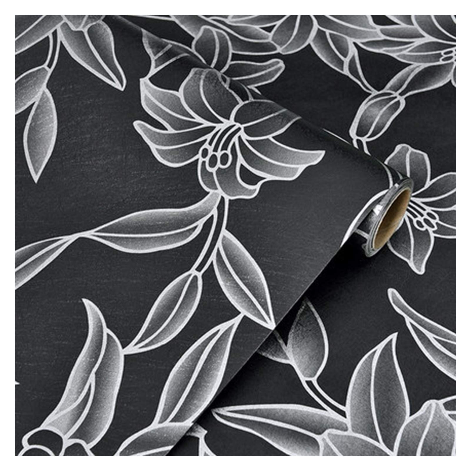 Carta da Parati Carta Da Parati Autoadesiva In PVC Nero In PVC, Adesivi Per Ombrelloni Per Il Vetro Della Finestra E Della Finestra, Facile Da Incollare E Sbucciare (Size : 0.8X2M)