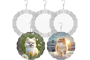 Remiawy 8 Inch Blank Wind Spinners for Sublimation (5-pack)