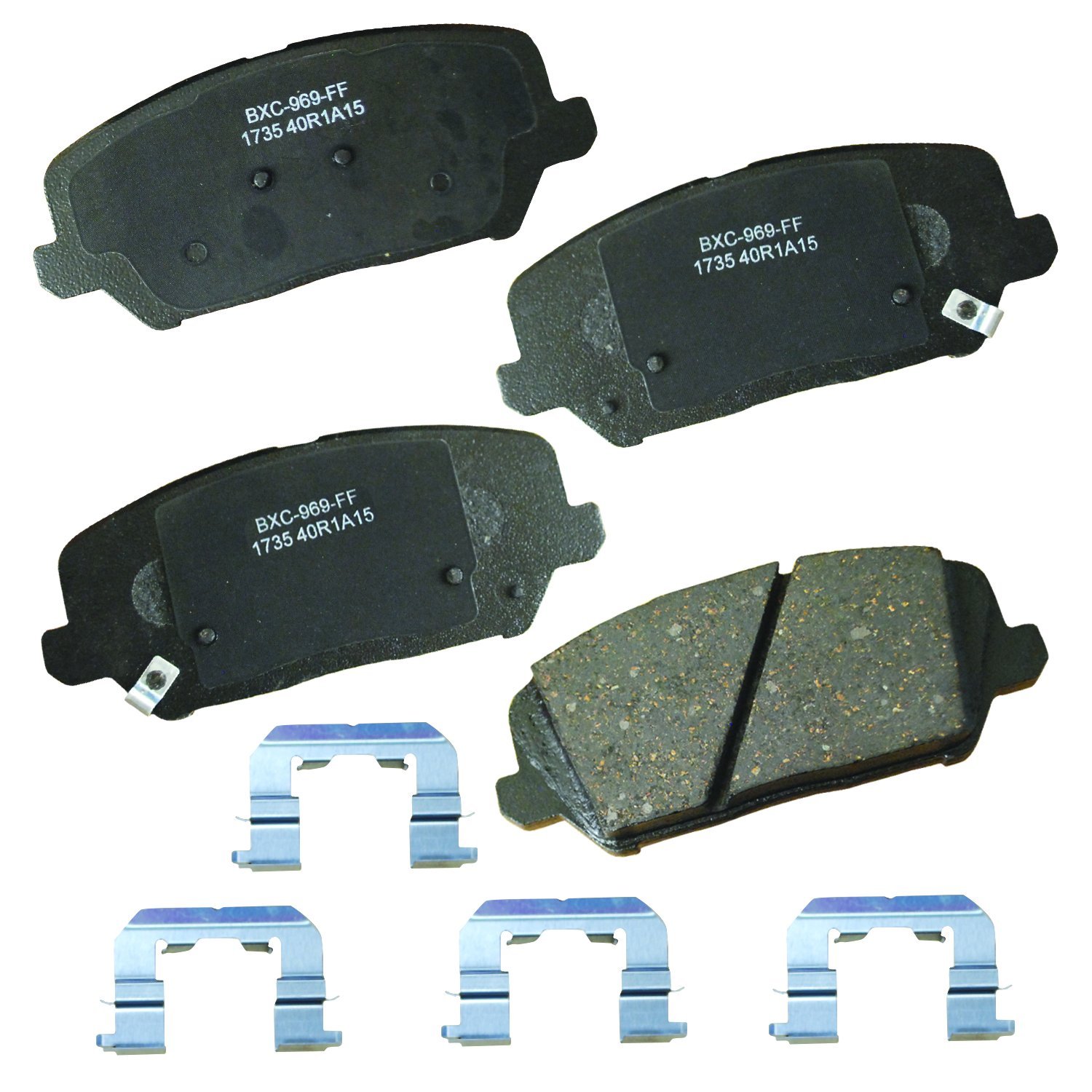 Bendix Premium SBC1735 Ceramic Front Brake Pads for Hyundai Veloster 2017-2016, Kia Forte 2014, Forte5 2018-2014, Forte Koup 2016-2014