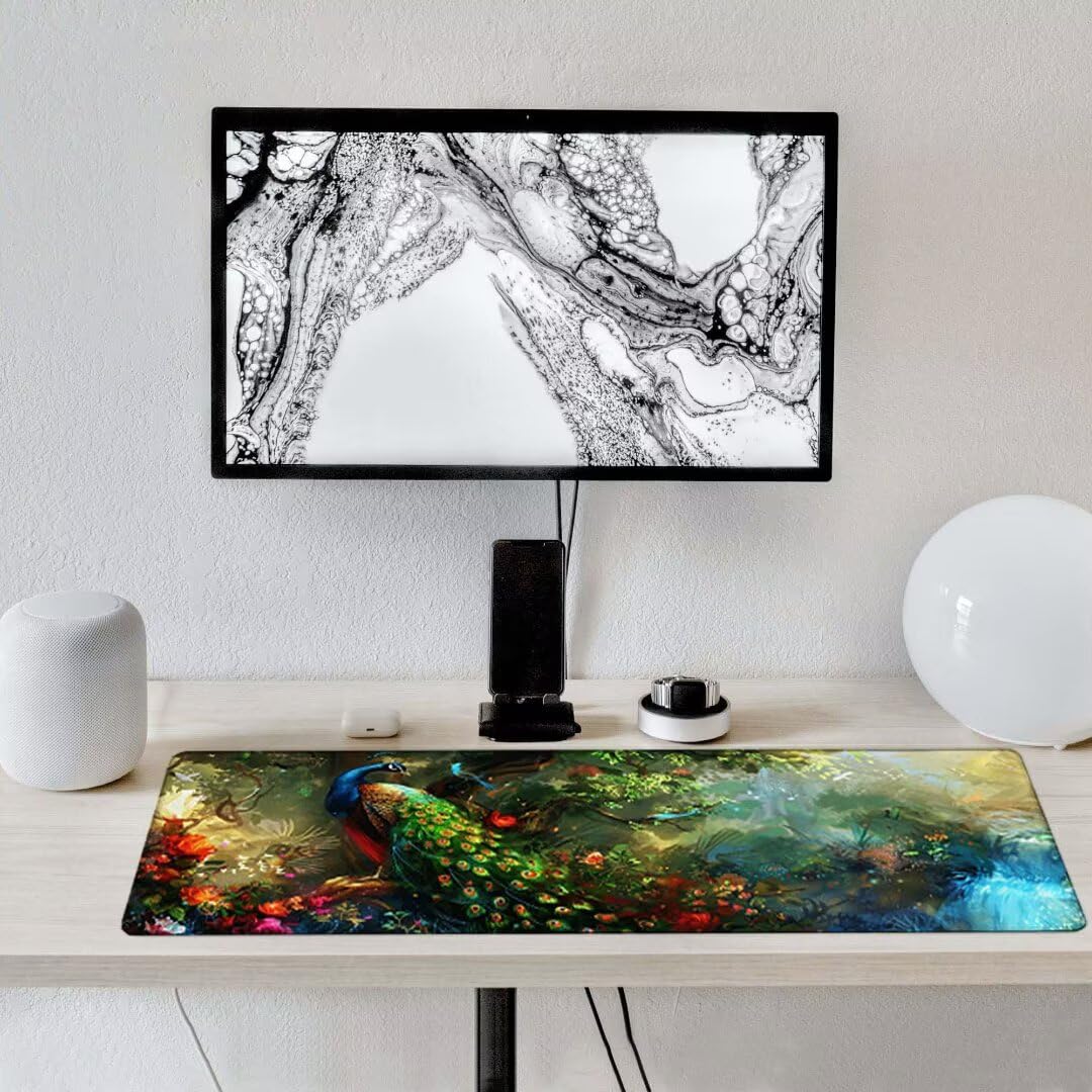 Tapis de Souris de Jeu en Tissu - Surface Exclusive Micro Tissée - Optimisé pour Les Capteurs de Jeu - Taille XXL 1000 x 500 x 3mm (Vert Animal) Tapis de Souris Ergonomique, pour Gamer et Bureau 3-3R