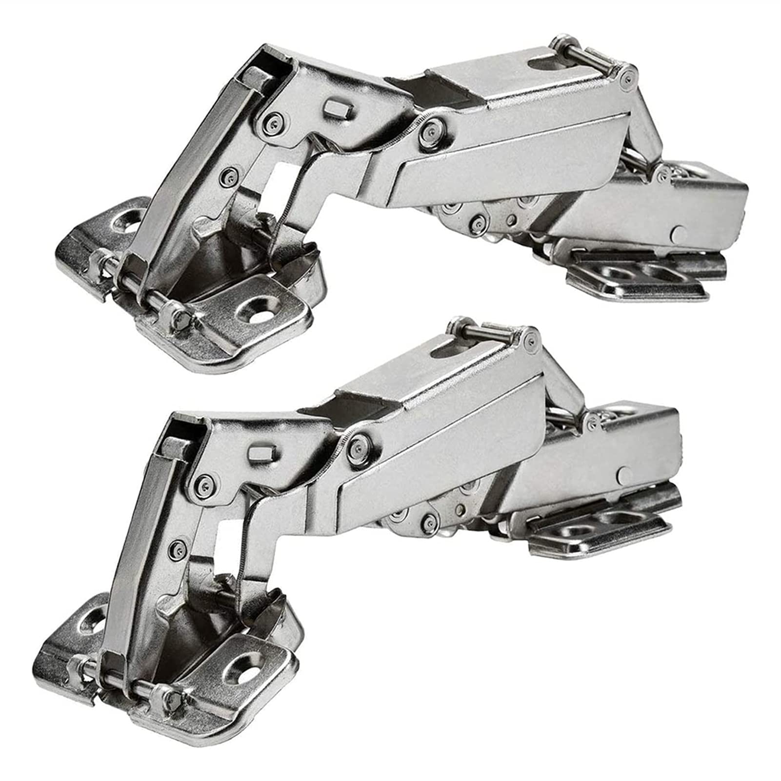Nvsfzgiyg 2Pcs 2 Pieces Of 175 Degrees Frameless Cabinet Door Hydraulic Hinges, Suitable For All Kinds Of Doors