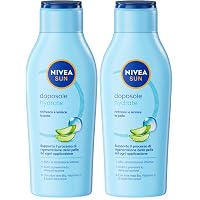 NIVEA SUN Latte Doposole Hydrate in maxi flacone da 400 ml, Crema doposole con aloe
