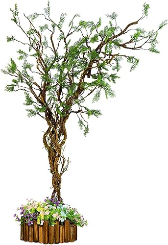 Ramas artificiales de árbol de pino artificial de 40 pulgadas, ramitas verdes, ramas de liana, ramas de liana, para colgar en la pared, flores