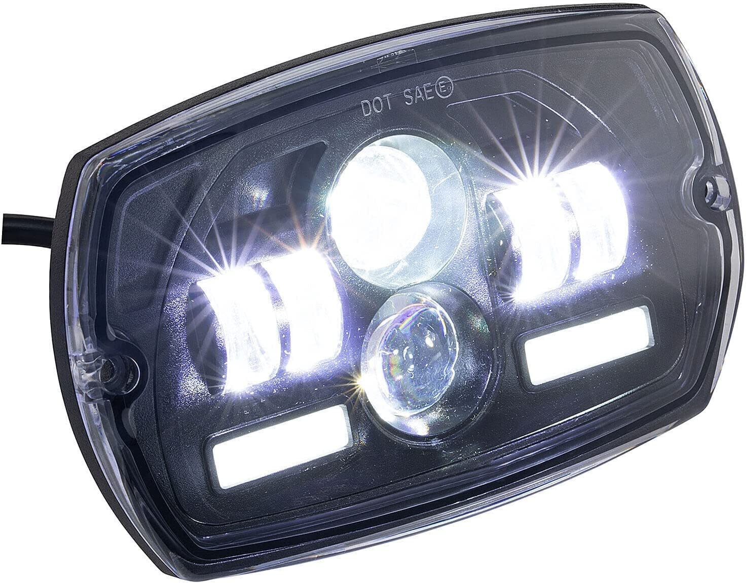 AER MOTO SPARE PARTS Fanale Faro Gruppo Ottico Anteriore Led 12V 3000 Lumen COMPATIBILE CON Vespa 50 Special