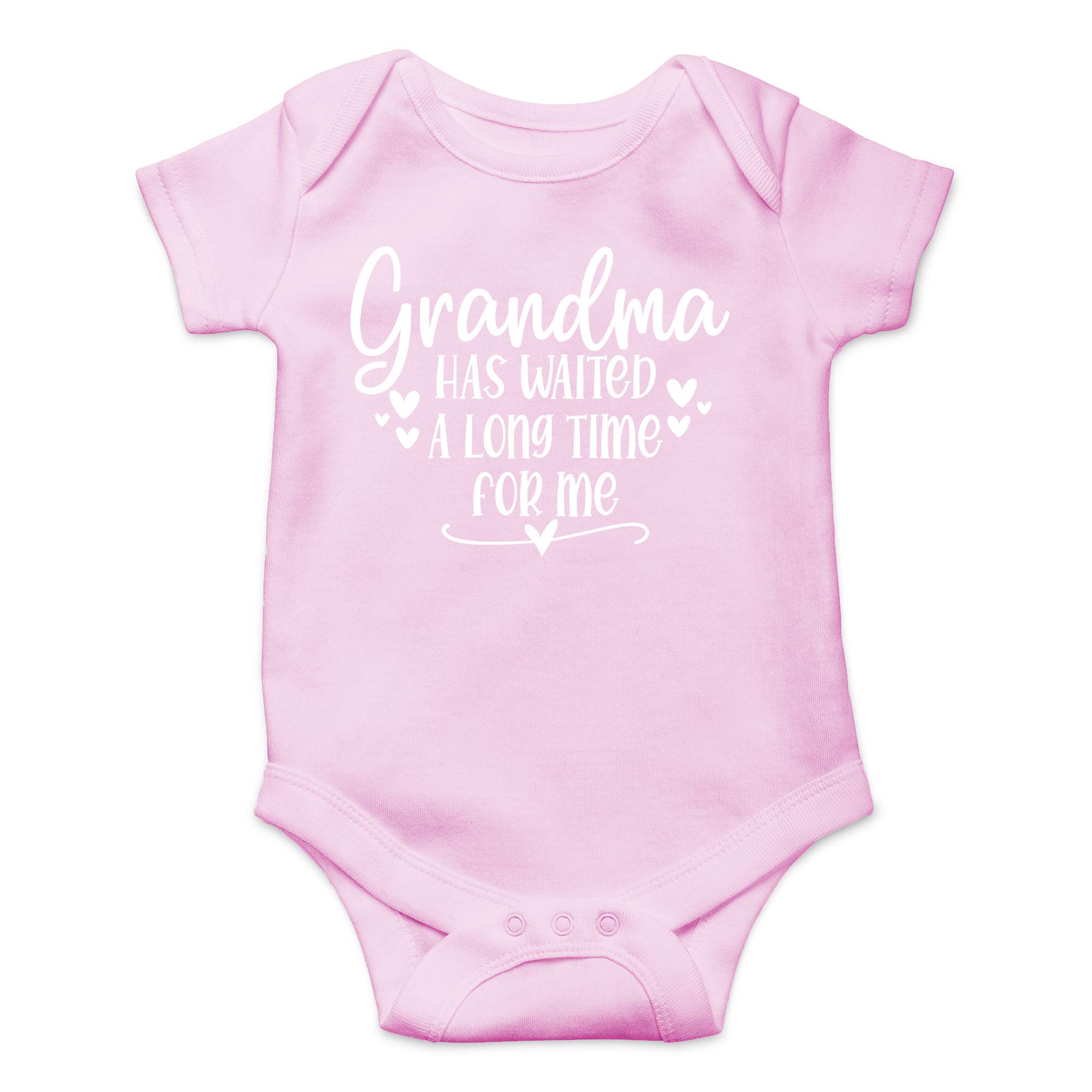 CBTwear Grandma Has Waited a Long Time Baby Bodysuit Funny Infant Outfit Adorable Romper Clothing (Newborn, Pink)