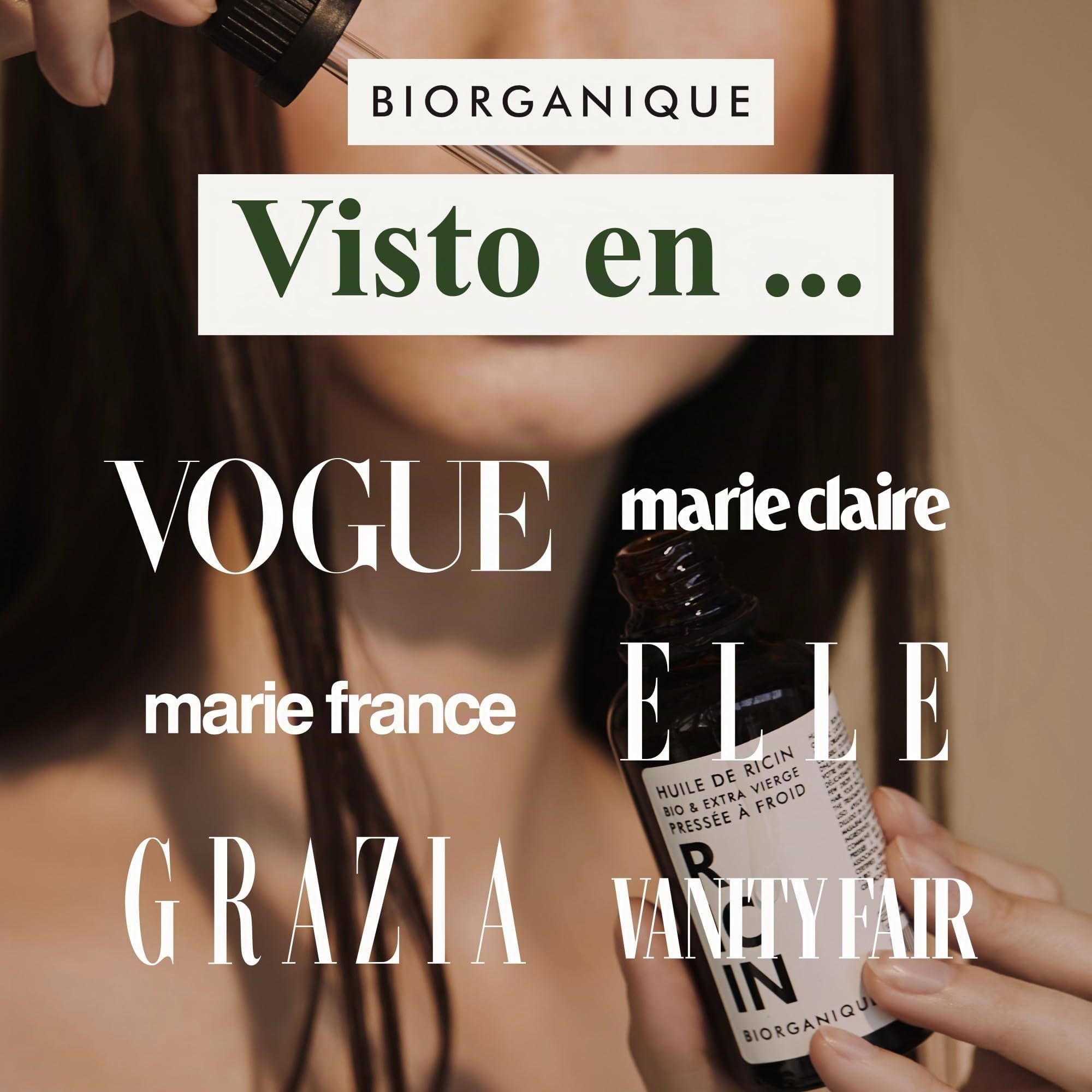 Aceite de Ricino BIO 100% Puro Prensado en Frío 100 ml Vegano Botella de Vidrio