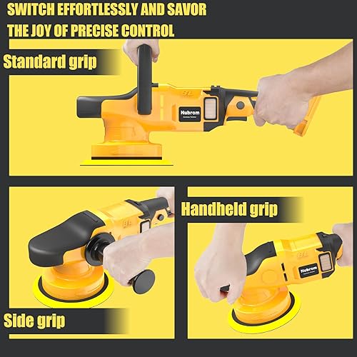 Miniatura 4 de Pulidora inalámbrica de coche para batería Dewalt de 20 V, pulidores y amortiguadores con 6 velocidades variables de hasta 6800 RPM, pulidora