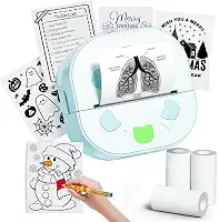 Mini impressora de adesivos, máquina portátil para fazer adesivos Bluetooth com 3 rolos de papel, impressora fotográfica sem tinta térmica D21, Impresora portátil para telefone, faça você mesmo