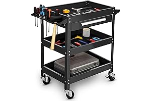 ERGOMASTER Metal 3-Tier Rolling Storage Organizer