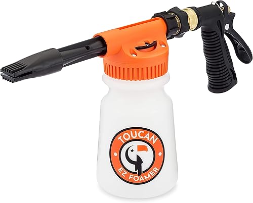 TOUCAN AUTO EZ FOAMER Kit de lavado de automóvil! Accesorios de lavado a presión con cañón de espuma en aerosol para manguera de jardín. Cabezal de