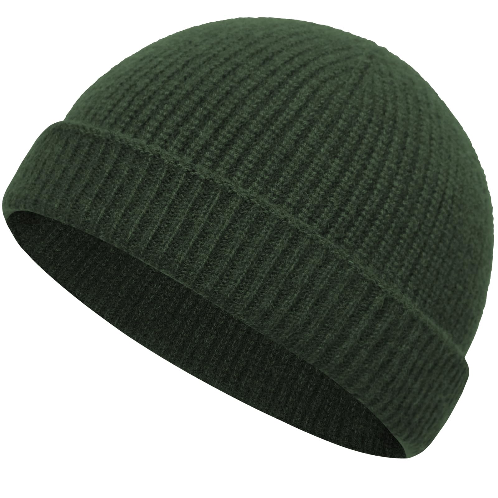 PHILIGHTS Fisherman Beanie Hat Watch Cap Thin Wool Mens Short Beanies Hats for Men Women Trawler Skull Caps