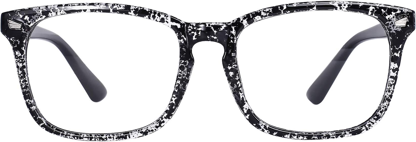 MAXJULI Blue Light Blocking Glasses,Computer Reading/Gaming/TV/Phones Glasses for Women Men(Transparent Black)