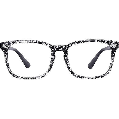 MAXJULI Blue Light Blocking Glasses,Computer Reading/Gaming/TV/Phones Glasses for Women Men(Transparent Black)