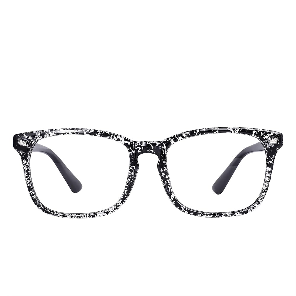 MAXJULI Blue Light Blocking Glasses,Computer Reading/Gaming/TV/Phones Glasses for Women Men(Transparent Black)