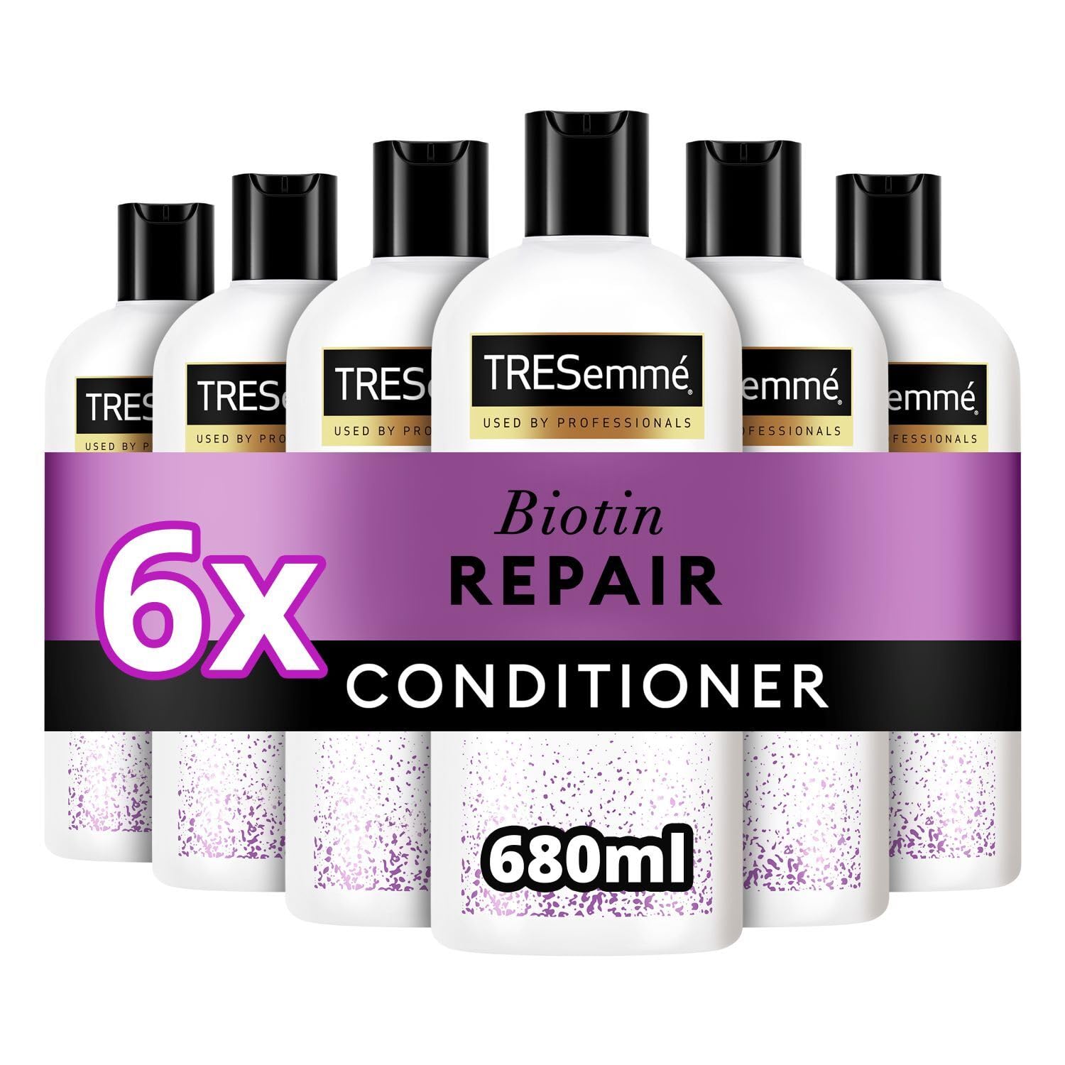 TRESemme Biotin Repair Conditioner visibly repairs 7 types of damage in 1 use for dry, damaged hair 6x 680 ml