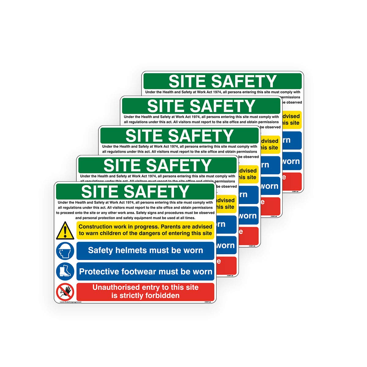 Building Site Safety Sign - Standard [Self Adhesive Vinyl Sticker ...