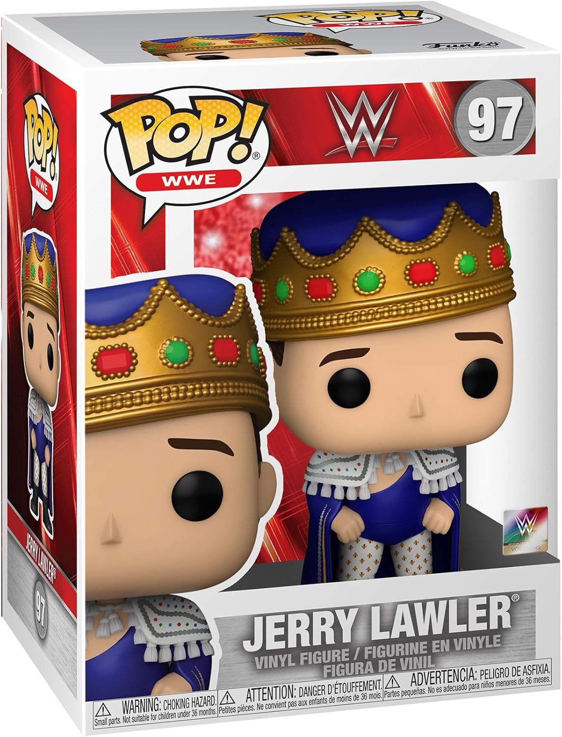 Funko POP WWE: Jerry The King Lawler, Multicolor, 3.75 inches (56807)