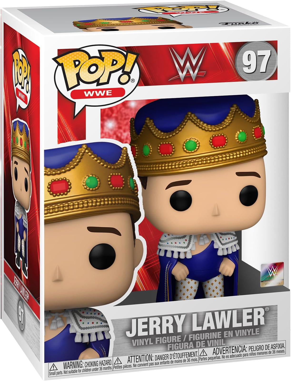 POP WWE: Jerry The King Lawler, Multicolor, 3.75 inches (56807)