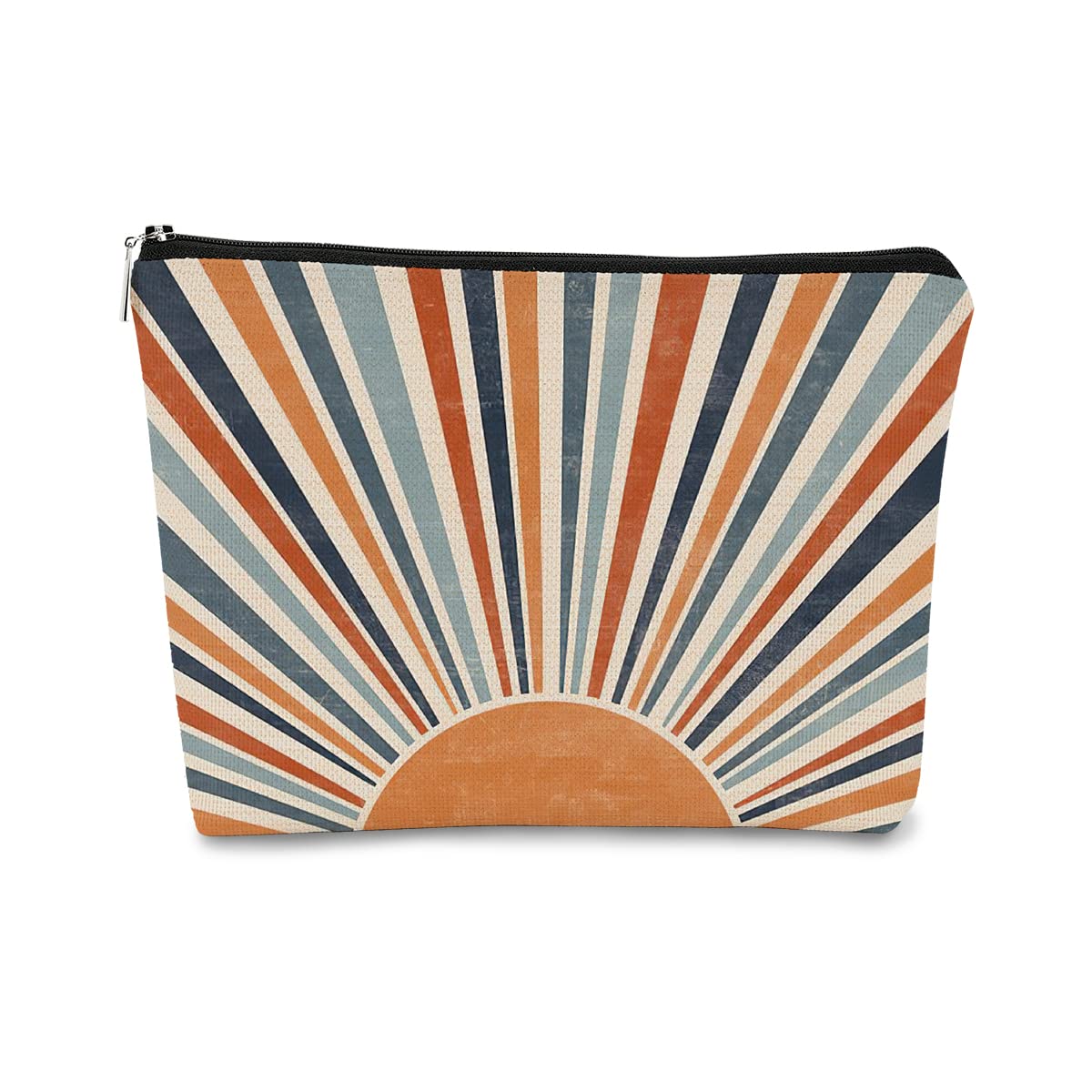 BARPERY Makeup Bags for Women,Abstract Sun Colorful Sunshine Ray Makeup Bag,Style Aura Cosmetic Bag Best Gift Idea for Teen Girls Women,Birthday Gifts
