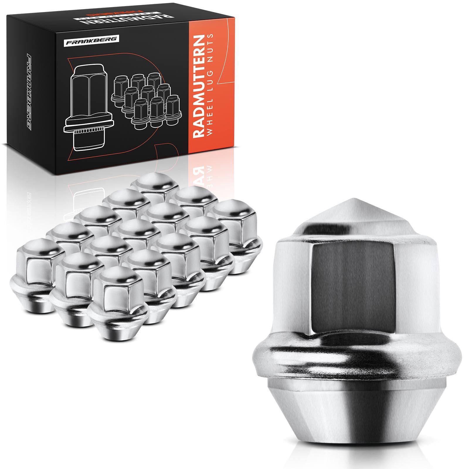 Frankberg Dadi per ruote Viti per ruote Bulloni per ruote Compatibile con Fiesta VI CB1 CCN K.u.g.a II DM2 EcoSport Focus III Turnier Fiesta VII HF HJ Replace# ACPA1012DXA