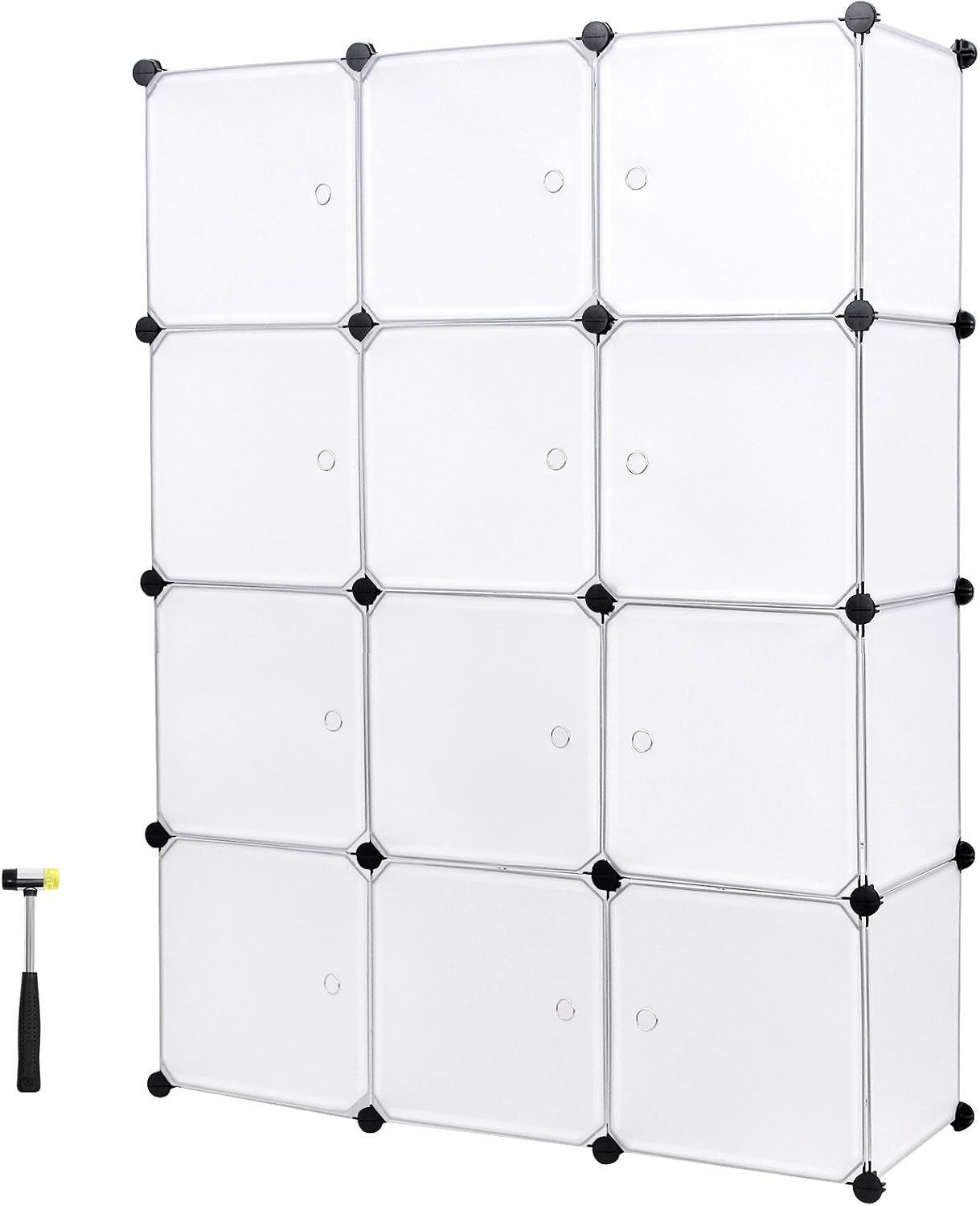 SONGMICS Armoire Penderie Cubes Etagère Modulables Plastiques Cadre en