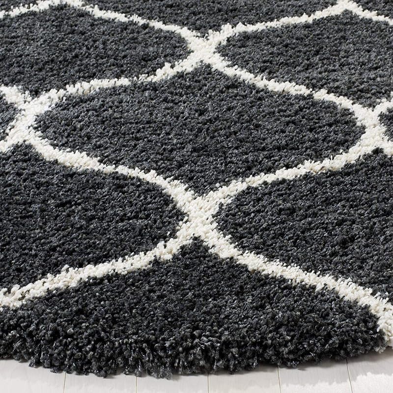 Image of SAGON Anti-Skid Shaggy Carpet Rug for Home | Ultra-Soft Plush Floor Mat for Living Room & Bedroom | Non-Slip, High-Density, Cozy Luxury Decor| 6 x 9 Feet Gray Ivory Diamond