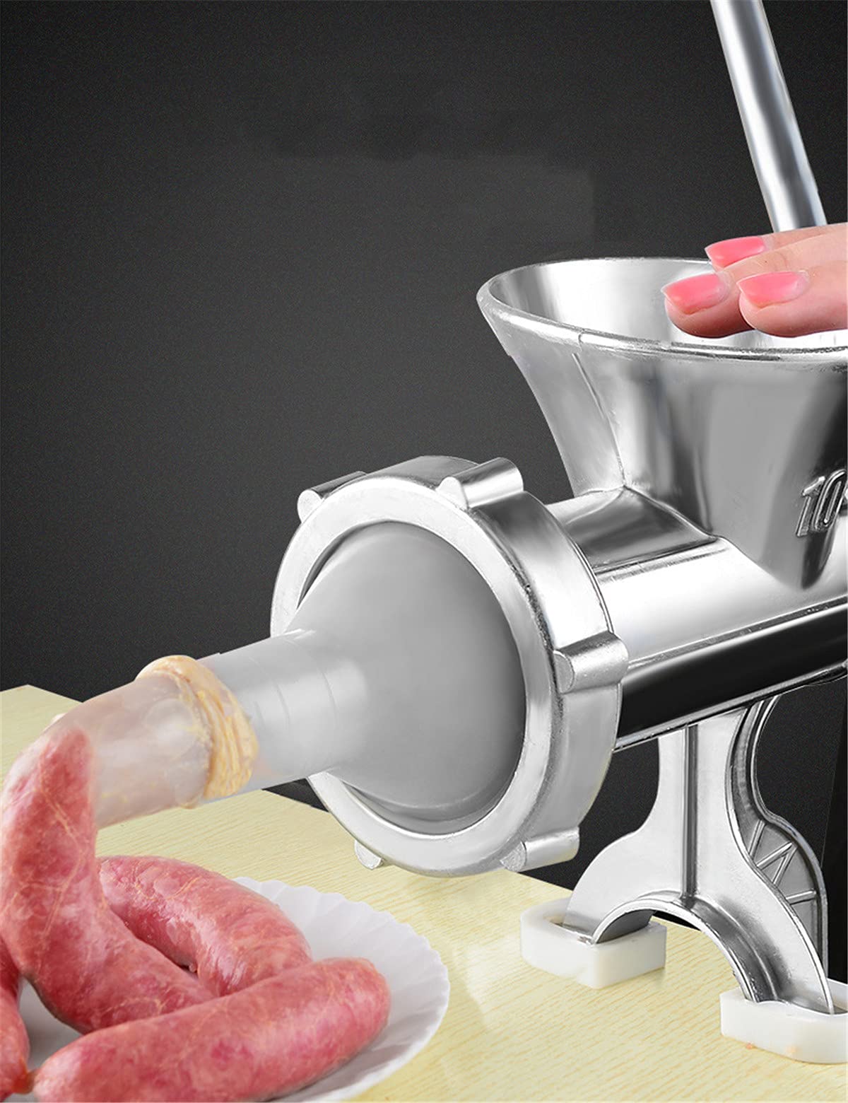 Amazon | 手動式 ミンサー ひき肉器 家庭用 多機能 ソーセージマシン