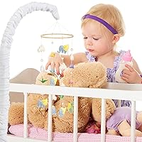 Vista 4 de Tatuo 2 piezas de funda para brazo móvil para cuna de bebé, cubierta de campana de cama móvil, caja de música infantil, cubierta de soporte