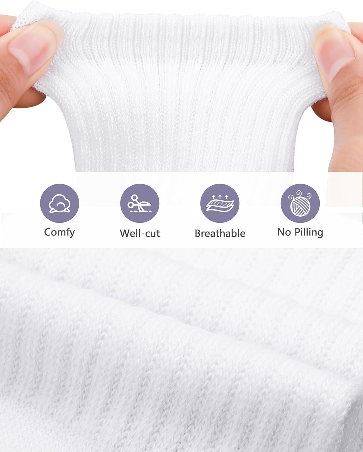 Cooraby 15 Pack Kids Athletic Crew Socks Boys Girls Classics Ribbed Support Socks