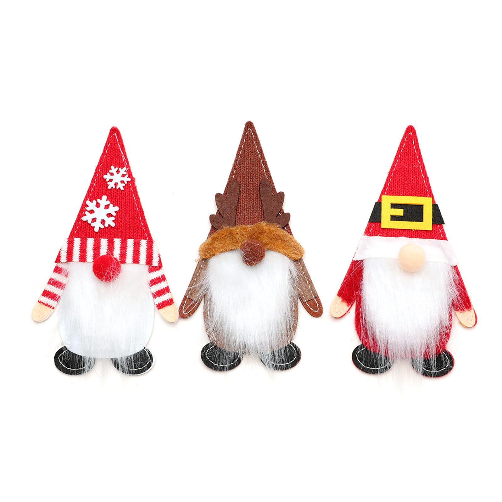 Tsophreniq 3 Christmas-Themed Cutlery Protectors, Polyester Fork Holders for Party Dining Decorations Christmas Utensil Holders