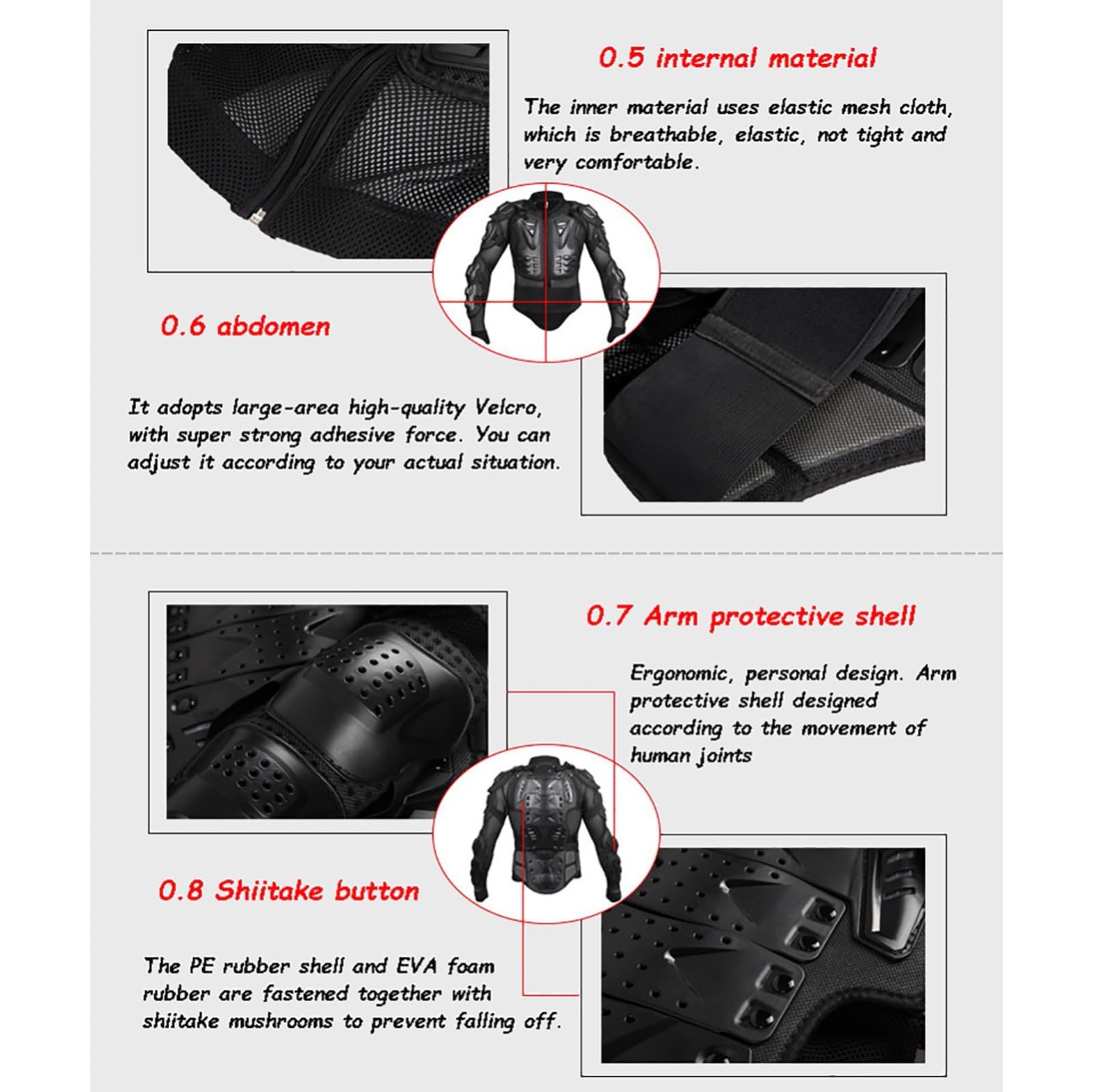 Chaleco Protector Para El Cuerpo De Moto Para Adultos, Armadura De Motocicleta Todoterreno, Armadura Todoterreno Para Bicicleta, Ropa Protectora Para Exteriores, Chaqueta Protectora Red,5XL
