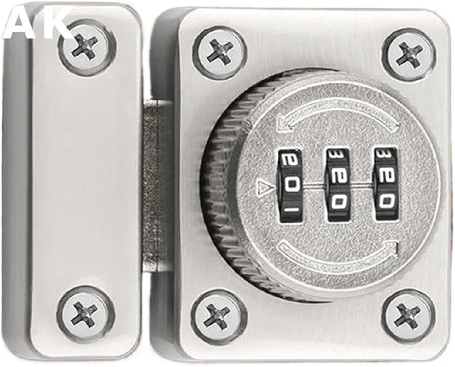 3 Digit Security Cabinet Password Locks Non-Punch Keyless Door Lock Latch Combination Code Child Safety Lock Anti-Theft(S-Red Bronze)