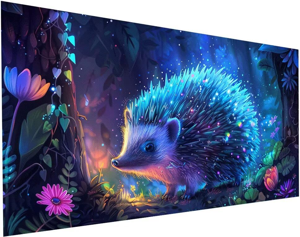 Diamond Painting Hérisson Adulte Loisirs Créatifs : Broderie Diamant Complet Forêt 100x200