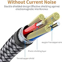 Vista 5 de Cable de audio auxiliar de 3.5mm a 2.5mm (2m), cable de 90 grados a la derecha compatible con auriculares Bose 700 QuietComfort QC45 QC35II QC35