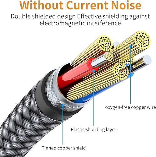 Miniatura 5 de Cable de audio auxiliar de 0.138 in a 0.098 in (6.6 pies), cable derecho de 90 grados compatible con auriculares Bose 700 QuietComfort QC45 QC35II