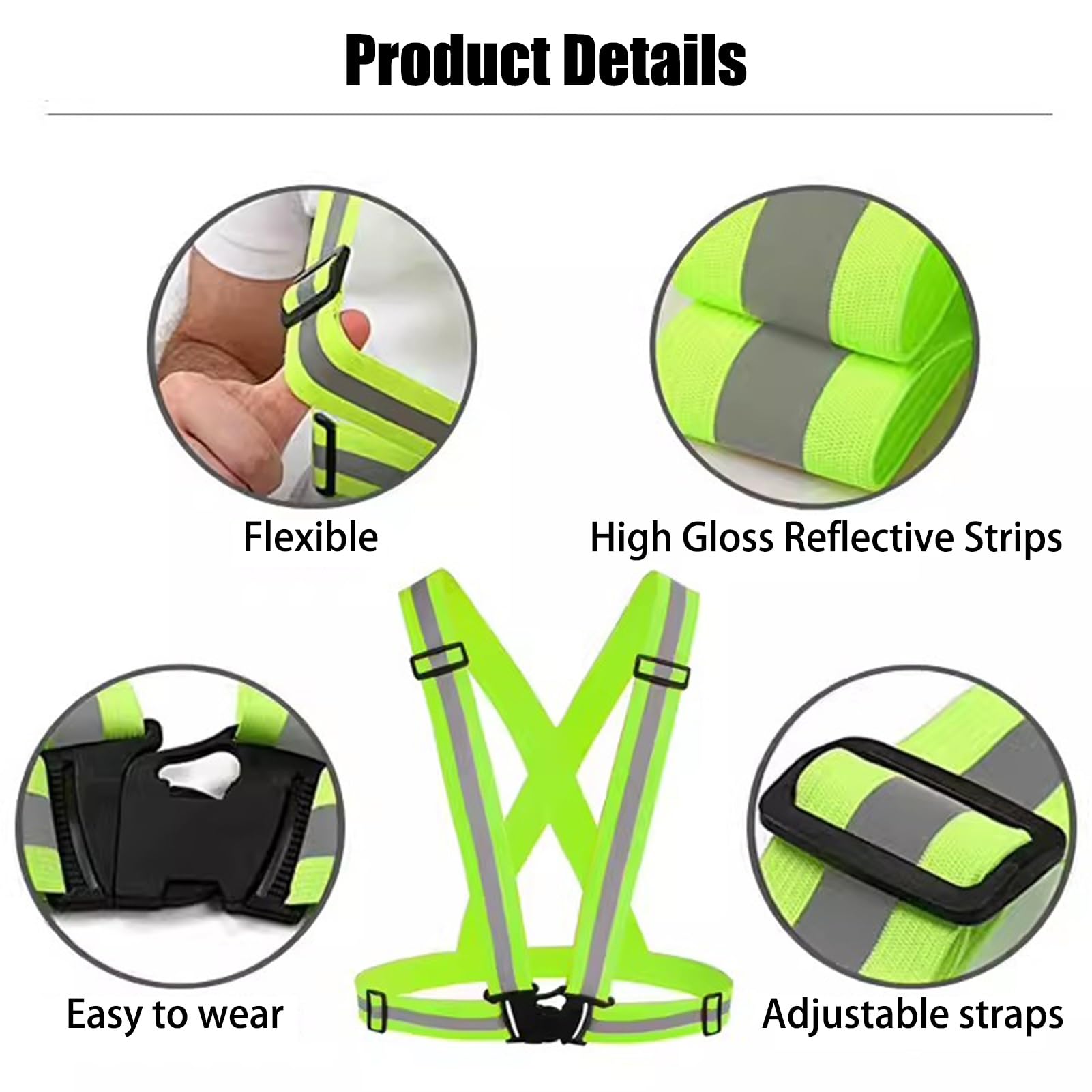 Chaleco de seguridad Chalecos reflectantes de seguridad para hombres y mujeres, chalecos de alta visibilidad para trabajos de tráfico, carreras y guardias de seguridad ( Color : Green , Size : 30pcs )