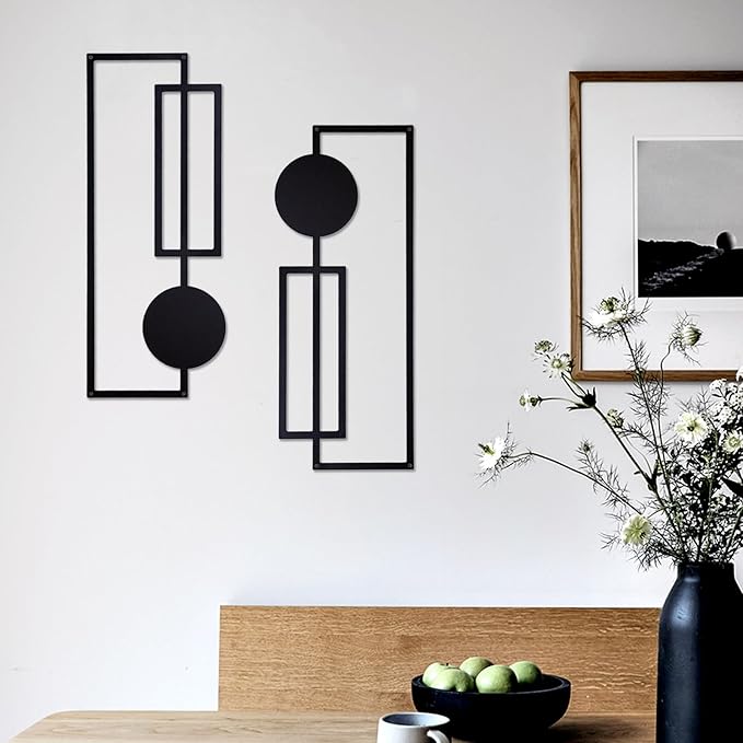 TYLCC Black Wall Decor Metal Wall Art Decor Minimalist