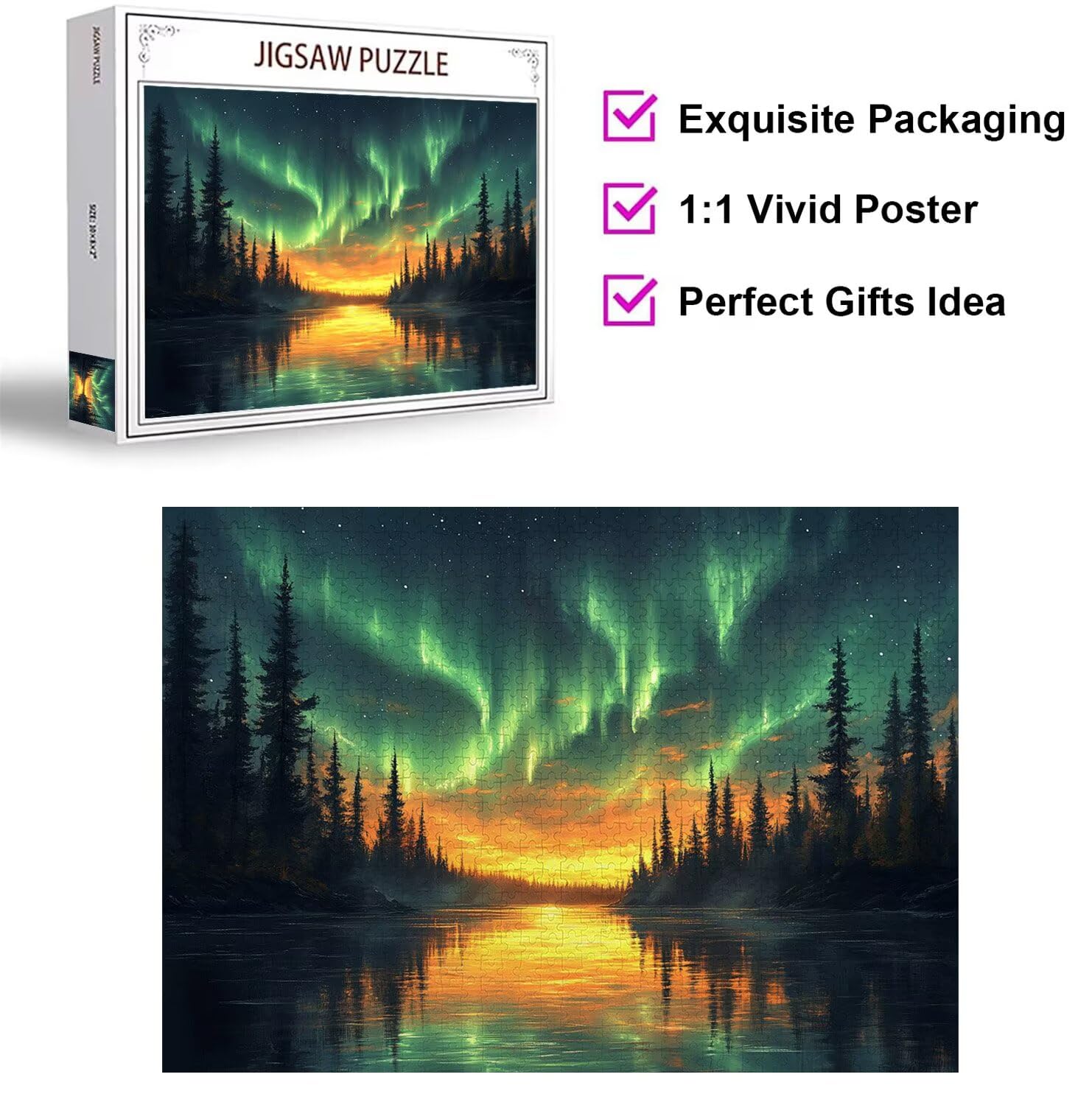 Puzzle dla dorosłych 2000, Aurora Starry Sky, 99x70cm, n-320