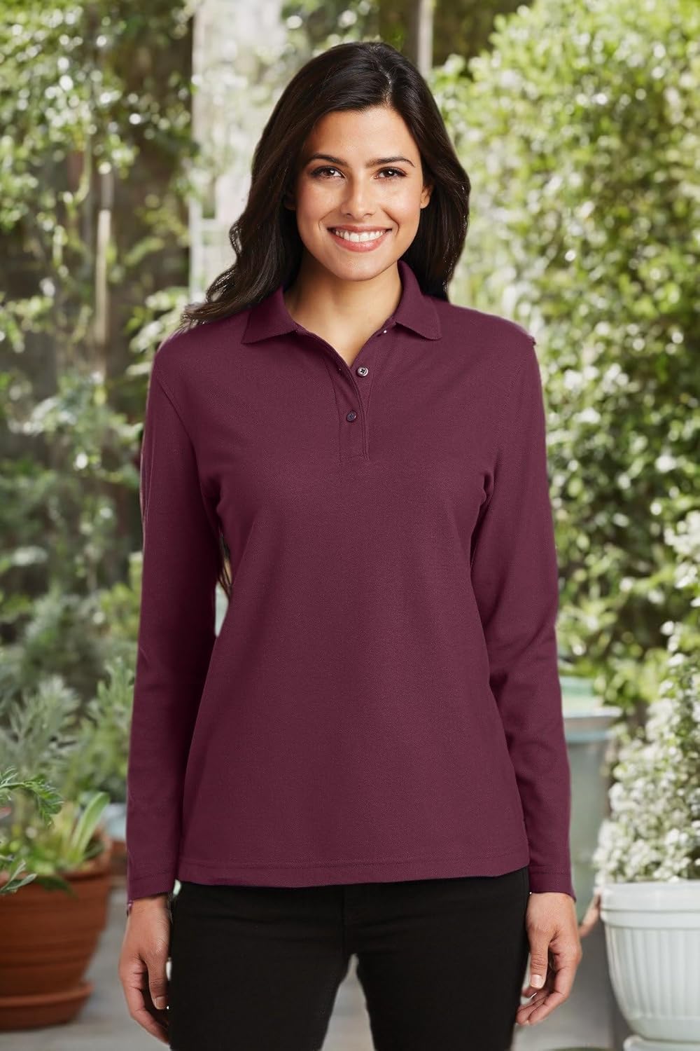 Port Authority Women's Long Sleeve Silk Touch Polo - Image 7