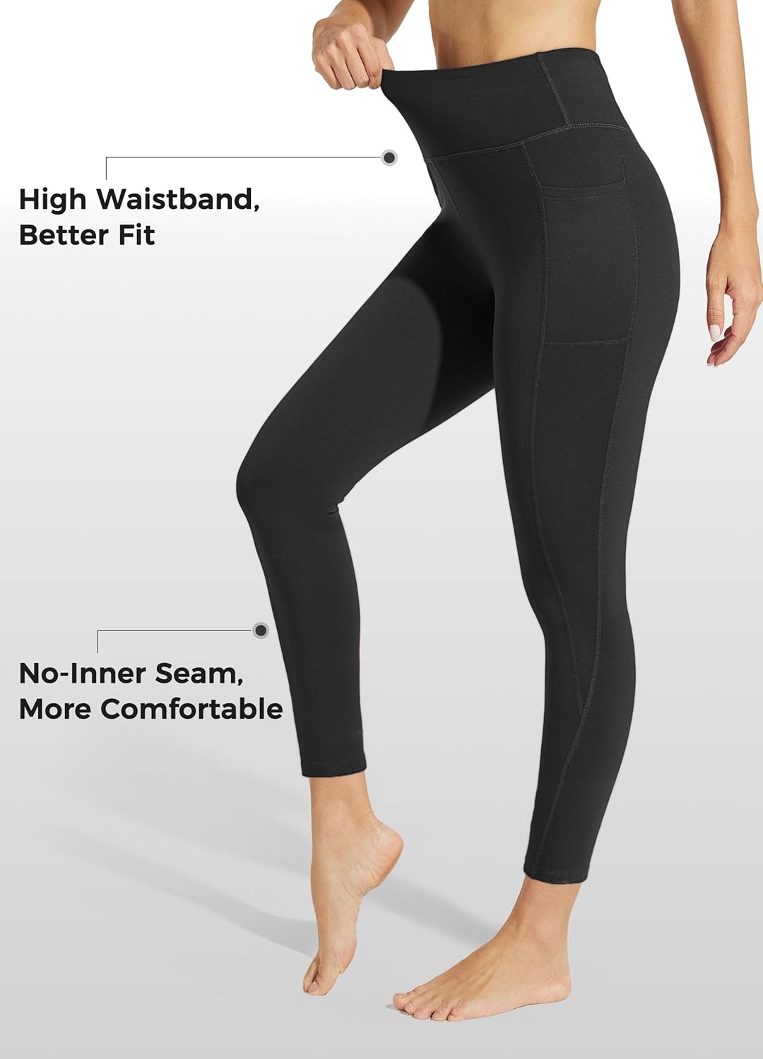 Willit Women's Fleece Lined Leggings Water Resistant Winter Pants Thermal High Waisted Yoga Running with Tights Pockets - Image 5