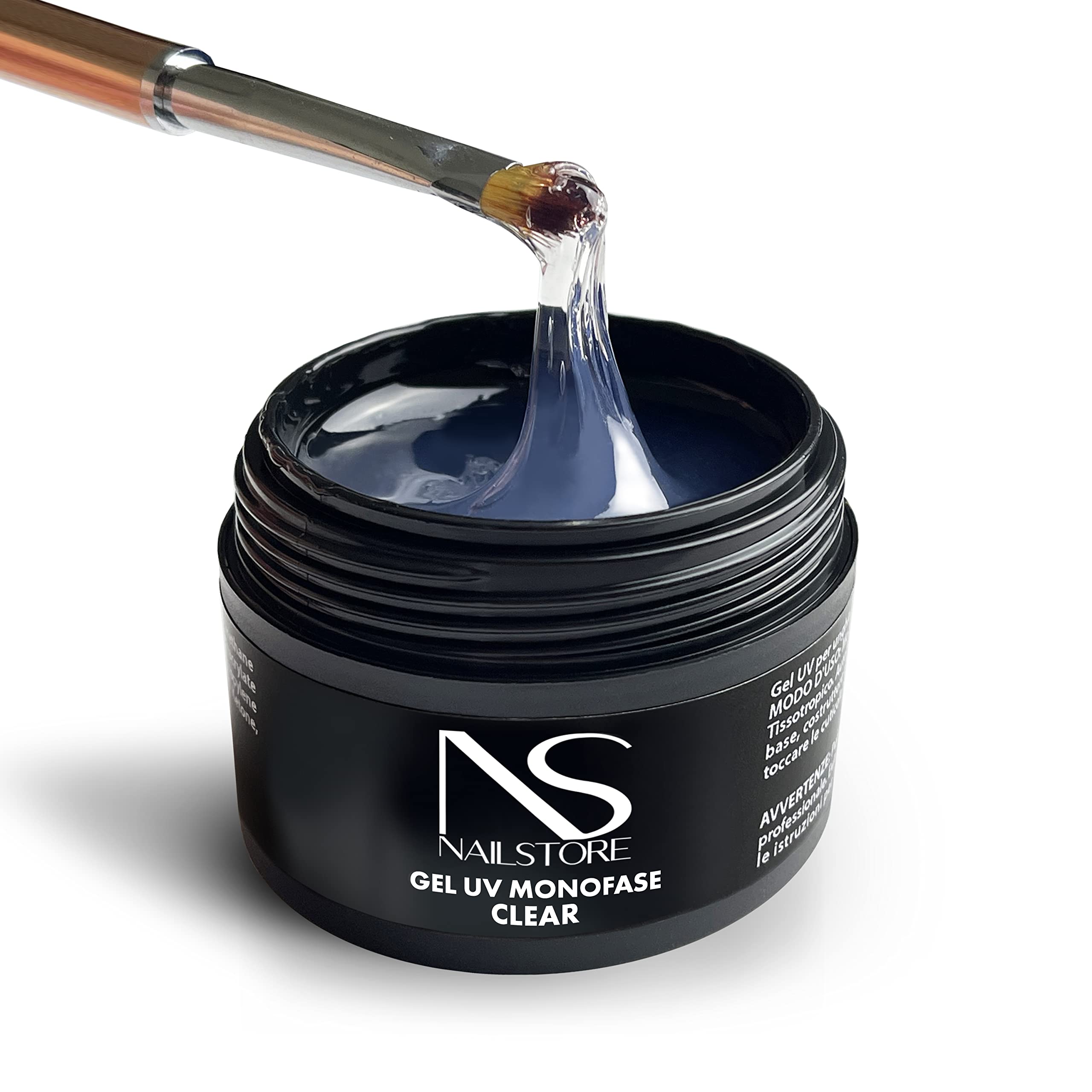 Nail Store - Gel UV transparente de 1 fase para modelado de uñas - larga duración - autoalisado - densidad media - no amarillea - fácil procesabilidad - adecuado para rellenar (100 g)