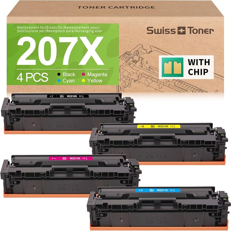 Swiss Toner 207X Kompatibilis HP Color LaserJet Pro M283fdw Fekete Toner