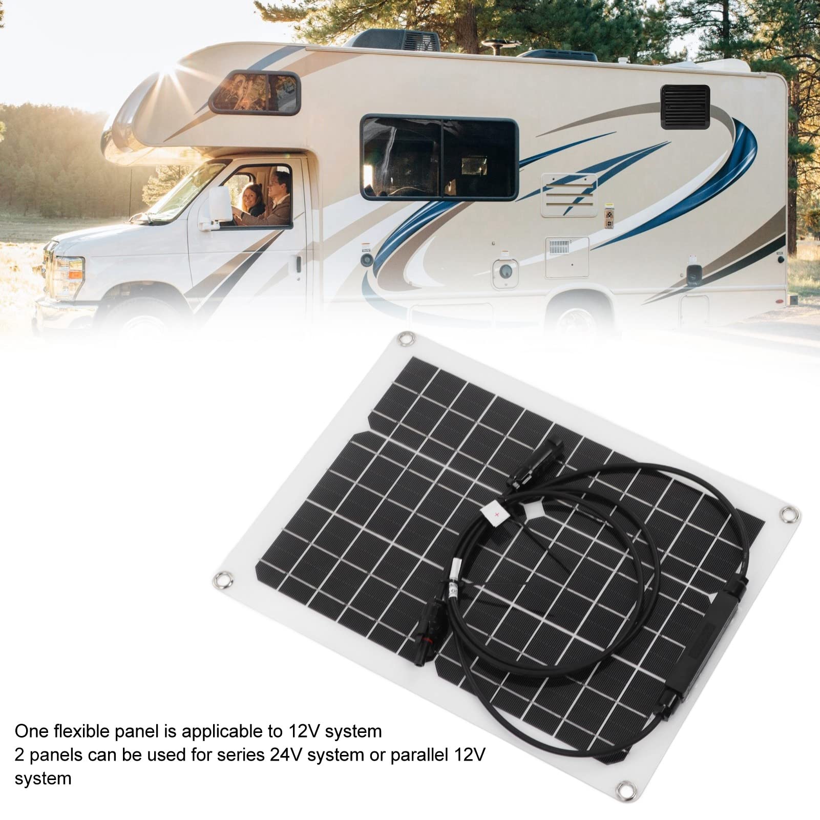 ViaGasaFamido Kit Pannello Solare Flessibile, Caricatore Solare in Silicio
