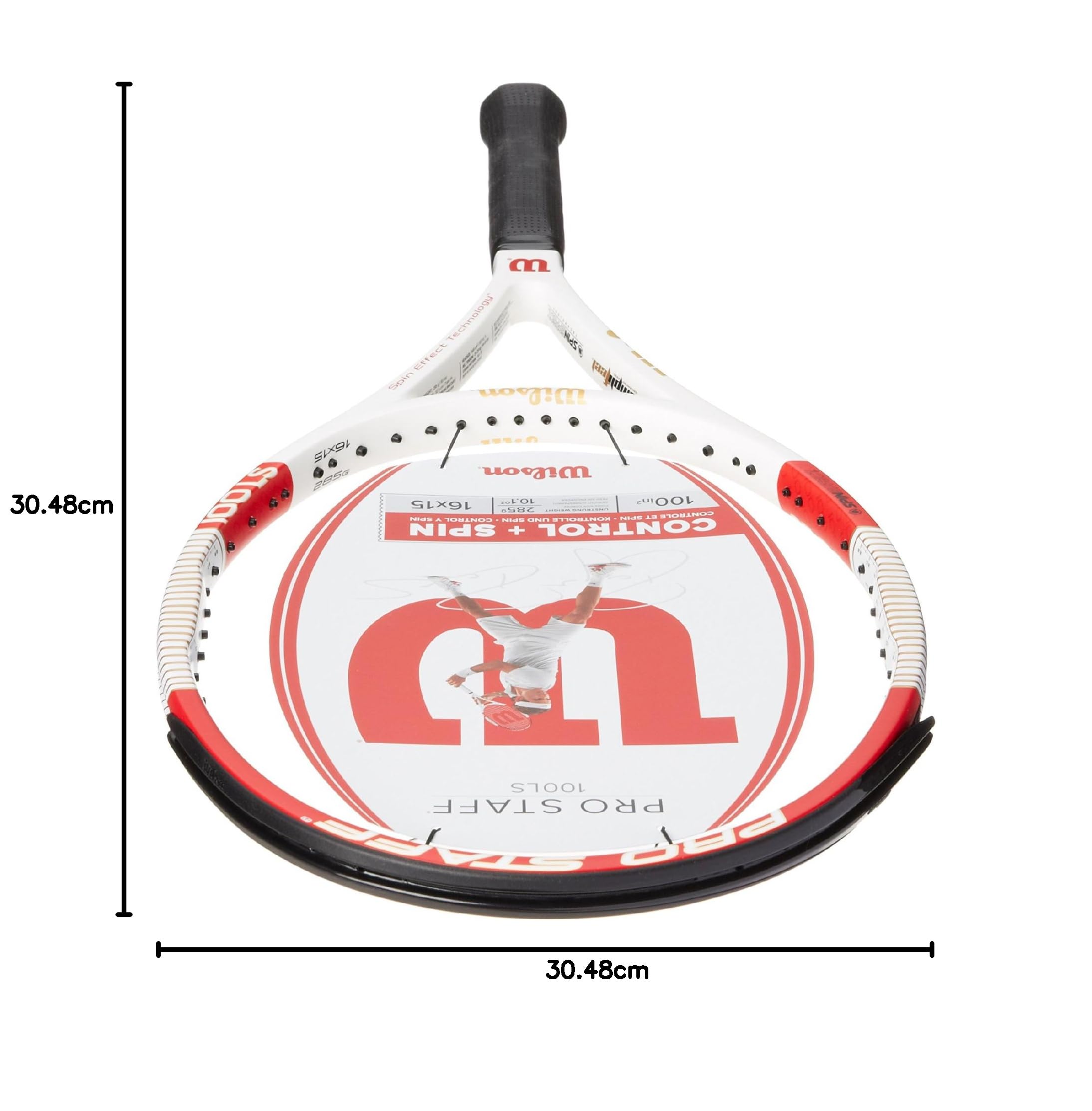 WILSON Pro Staff 100LS Light Spin Effect Tennis Racquet, 4.125
