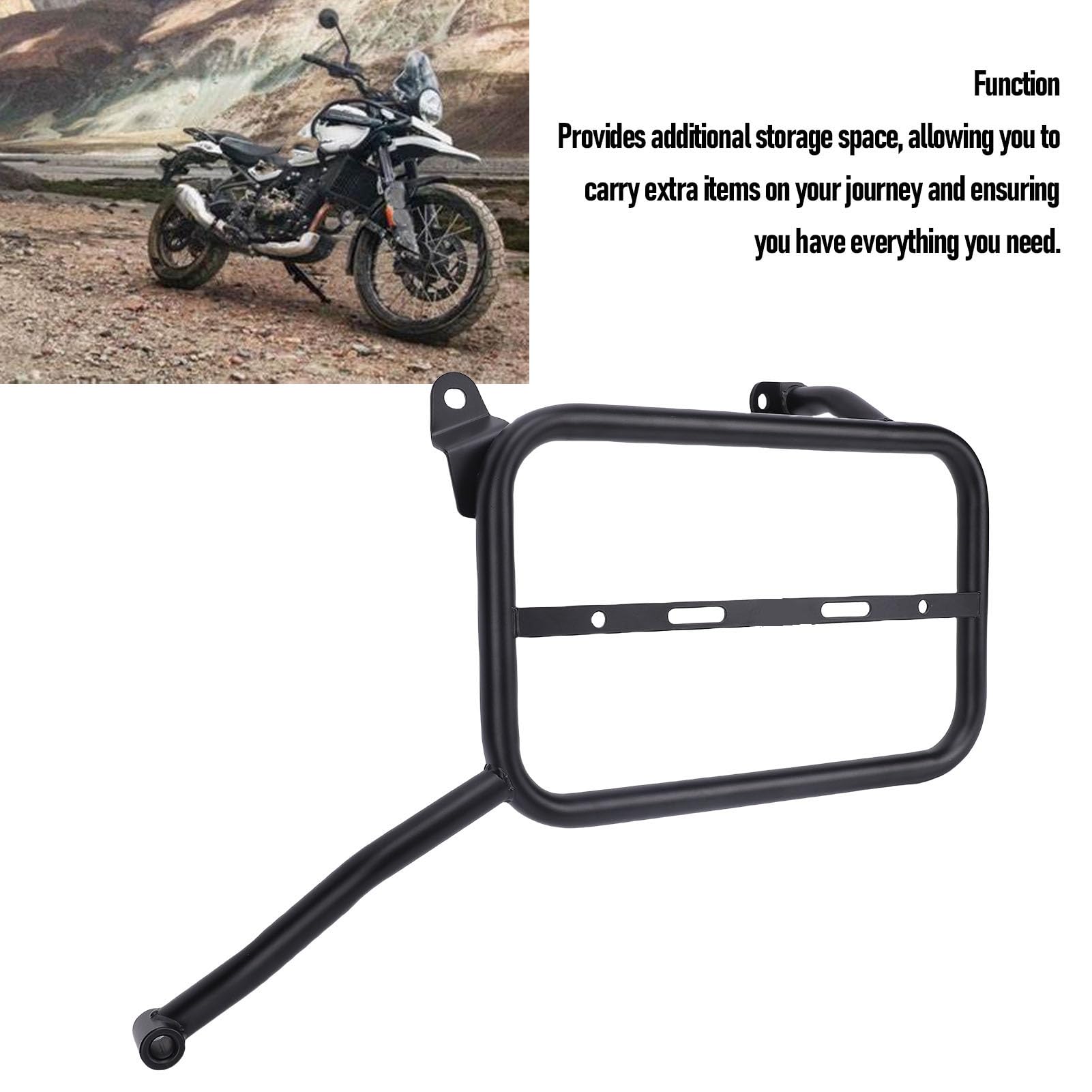 Luocute Stojaki Podsiodłowe Motocykla, Bagażniki Motocyklowe Bagażnik Boczny Pasuje do Nowego Himalayan 450 2024-2025 Rura 18mm (Lewy)