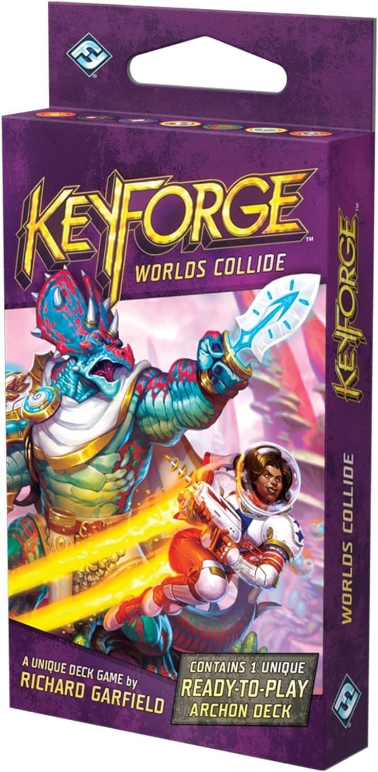 Fantasy Flight Games KeyForge Worlds Collide 12-Pack Archon Deck Display | Fast-Paced Card Game | Strategy Game for Adults and Teens | Ages 14+ | 2 Players | Average Playtime 45 Minutes | Made