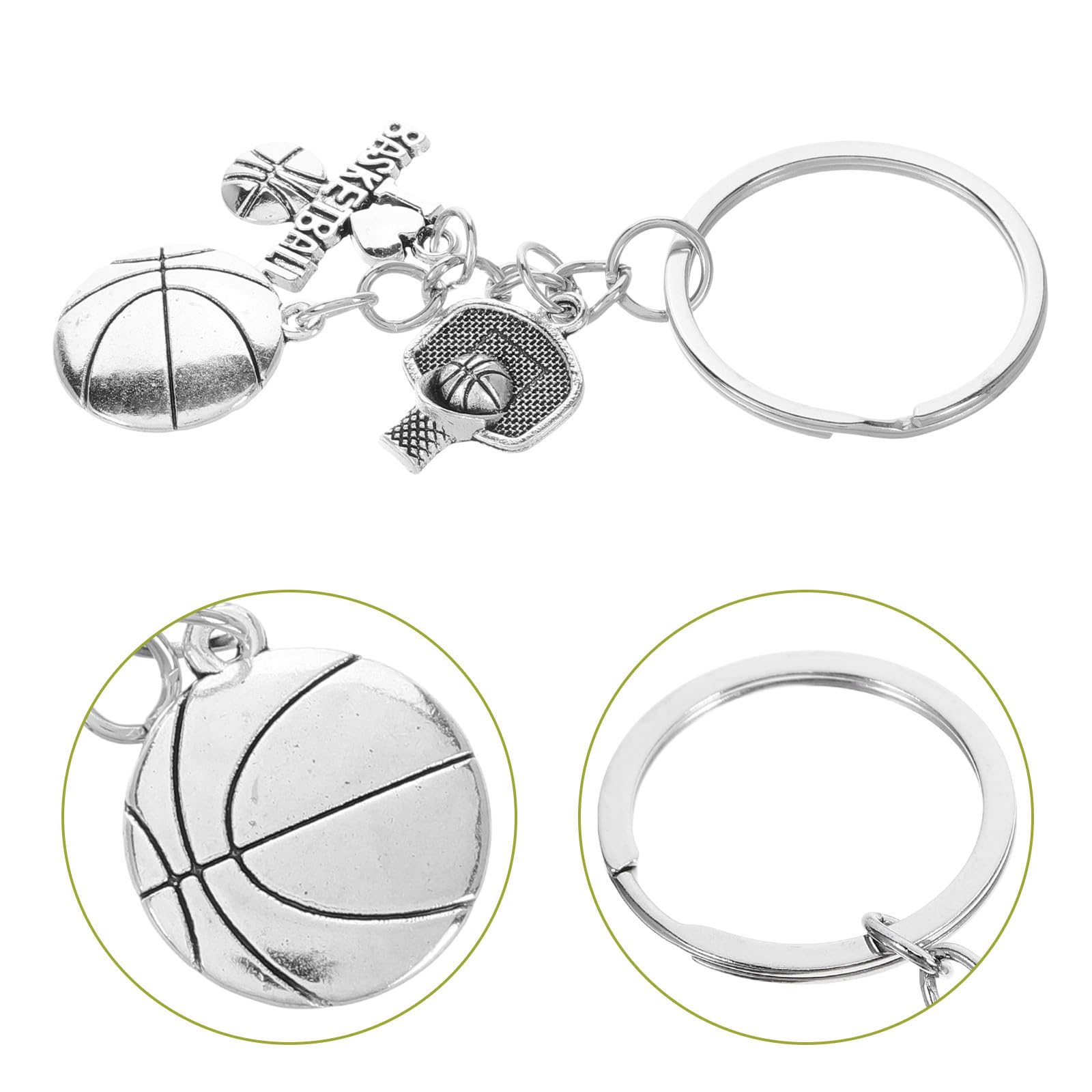 Alasum 1pezzi Portachiavi in Lega con Pendente Giocatore di Basket Portachiavi Sportivo Resistente in Metallo Accessorio Creativo per Zaino e Bomboniere Tema Basket Idea Regalo
